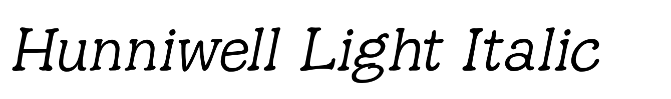 Hunniwell Light Italic
